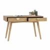 Scandinavian Loftus Writing Desk Natural Wood Finish
