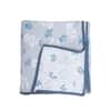 Blue Floral Dohar Reversible Cotton 300 Gsm Single Bed 240 X 160 Cms