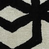 Jaipur Rugs Geometric Wool And Viscose 5x8 Feet Ebony And White Hand Tufted Rug Carpet Style 1