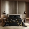 Stoa Paris Satin Comforter, 300TC Comforters for King Size Bed or King White Gold