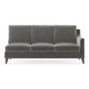 Abbey Sectional Sofa (Colour : Ash Grey Velvet, Cushion : Soft, Seater : Left Aligned 3 Seater + Left Aligned Chaise)