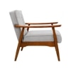 Armari Boucle Fabric Arm Chair in White Colour