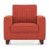 Apollo Neo 1 Seater Fabric Sofa in Lava Colour (Back Height : Regular, Cushion Type : Soft)