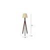 Triune Beige Jute Floor Lamp with Beige Jute Base