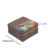 Ireka Home Aurora Acacia Wood Coaster Set – Mosaic Design (Set of 4)