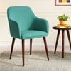 Owen Fabric Lounge Chair in Aqua Blue Colour