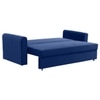 Melano 3 Seater Pull Out Sofa cum Bed  in Navy Blue Colour