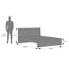 Basel Solid Wood Queen Size Non Storage Bed In Dark Chestnut Finish
