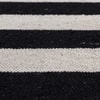 Jaipur Rugs Striped Wool 6x6 Feet Ebony And White Dhurrie Carpet For Living Room And Home