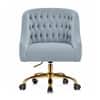 Doe Buck Clemence Modern Sky Blue Tufted Velvet Office Chair