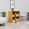Hexa Engineered Wood Bookshelf Multipurpose Storage Rack in Giant Wood Colour