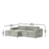 Sophisticated Wood Right Aligned 2-Seater With Upholstery Non Storage Sofa In Grey Colour