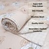 Orange Floral 4 Pcs Comforter set with Queen size bedsheet + 2 Pillow covers