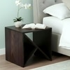 Noah Sheesham Wood Corner Table in Mahogany Finish