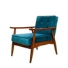 Armari Solid Wood Arm Chair in Blue Color