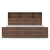 Jasper Engineered Wood King Size Box Storage Bed In Classic Walnut Finish