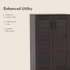 Bennis 25 Pair Shoe Rack in Dark Walnut Finish