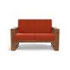 Parson 2 Seater Wooden Sofa In Teak Finish (Lava)
