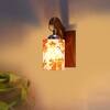 Devansh Solid Wood Electric Wall Light in Brown Colour with Multi Shade Count of 1 Light