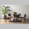 Scandinavian Okara Round Dining Table Walnut Finish