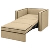 Elano Modern Premium  1 Seater Velvet Pull Out Sofa Cum Bed with Improted Mechanism In Beige  Color