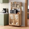 Stellar Multipurpose Storage Cabinet (Medium Size with Upper Storage, Oak)