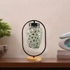 Devansh Multicolor Glass Wooden & Iron  Table Lamp -17 Inch Height  -Ac
