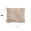 Kelly Knit Stone Cotton Cushion Cover 16X16  Inches