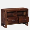 Sheesham Wood Tv Unit With Drawer In Scratch Resistant Provincial Teak Finish For TVs Up To 32 Inches
