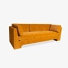 Arrow Fabric Three Seater Sofa in Brown Colour