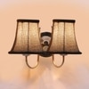 Devansh Dual Steel Metal  Wallmounted Lamp With Beige Jute  Shade
