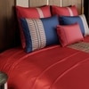 Stoa Paris Super King Bedsheet  Bedsheet, Flirty Red, Mystique Blue