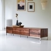 Rubaan Solid Wood TV Unit in Honey Oak Finish