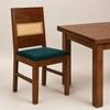 Globally Indian Lucien Solid Sheesham Wood 6 Seater Dining Table Set 6 Chairs Teal Blue
