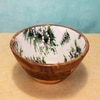 Ireka Home Evergreen Acacia Wood Bowl with Enamel – Serving Bowl