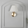 Sadie Shine Brass Metal Finish Wall Light With Pleated Shade