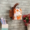 Devansh Solid Wood Electric Wall Light in Brown Colour with Multi Shade Count of 1 Light