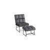 Hiltonia Chair With Ottoman Grey