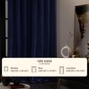 Stoa Paris Velvet Curtains for Door, Premium Dim-Out Curtain for Pack of 1, Date Night - Blue Enigma