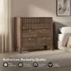 Toledo Solid Wood Chest of 6 Drawers In Danish Walnut Finish