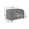 Homro Velvet 1 Seater Sofa in Grey Colour