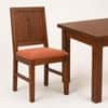 Globally Indian Mahira Solid Sheesham Wood 6 Seater Dining Table Set 6 Chairs Terracotta Orange