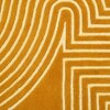 Presto Yellow Geometric Hand Tufted Wool Carpet 5X7 Feet