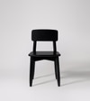 Rota Solid Wood Dining Chair In Black Finish
