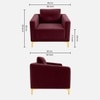 Arab Velvet 1 Seater Sofa Maroon Color