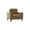 Verona Luxe 1 Seater Fabric Sofa in Fawn Velvet Colour