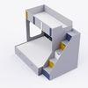 Pattern Dreams Bunk Bed  6X5 (Drawers On Wheels) In Grey Colour