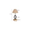 Rowan Beige Jute Table lamp with Wood & Iron Base