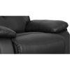 Ohio Leatherette One Seater Manual Recliner in Black Colour
