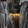 Grey Nature Inspired Carved Tree Water Fountain
